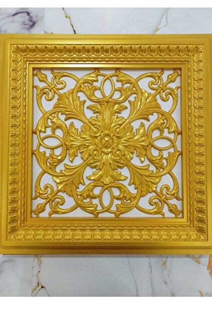 DECOZZA Saray Tavan 60 Cm Gold Panel Led Döşenebilir Asma Tavan Uyumlu - 3