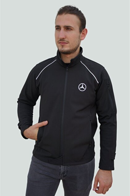 Mercedes-Benz 作業服 Lサイズ 黒 Uniprom Mercedes Mont Softshell Biyeli Model Likralı Siyah