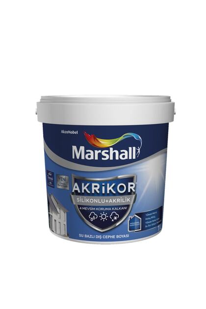 Akrikor Silikonlu + Akrilik Boya Beyaz 0,75 l . (1 kg)
