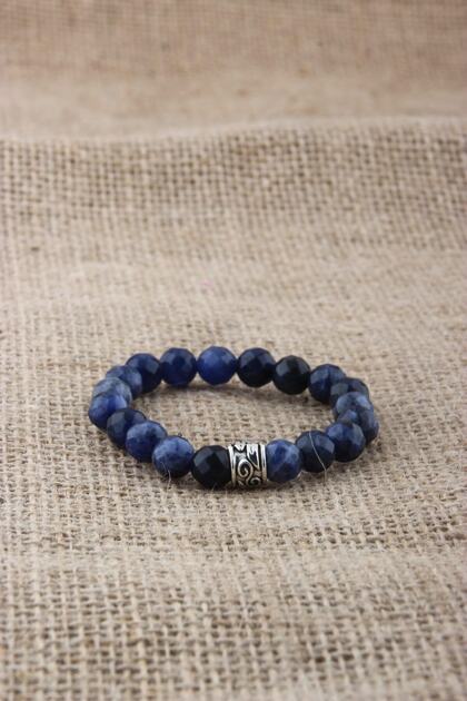Certified Sodalite (Stone) Natural Stone Bracelet 8 mm