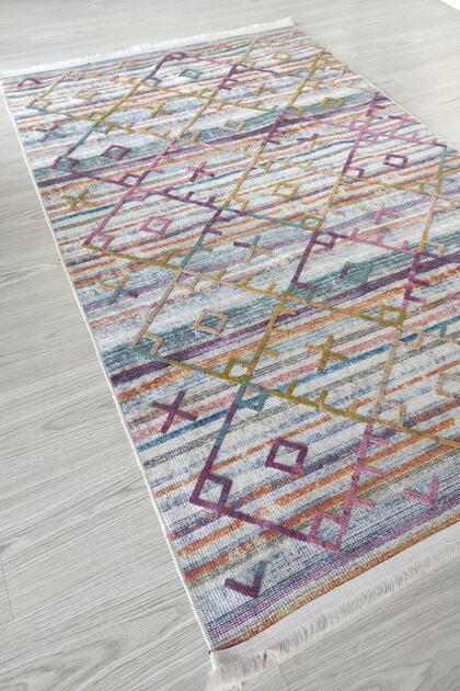 Makinede Yıkanabilir Kilim Kaymaz Taban Arte Mutfak Dekoratif Halı Multi Çocuk Halısı Özel120x180