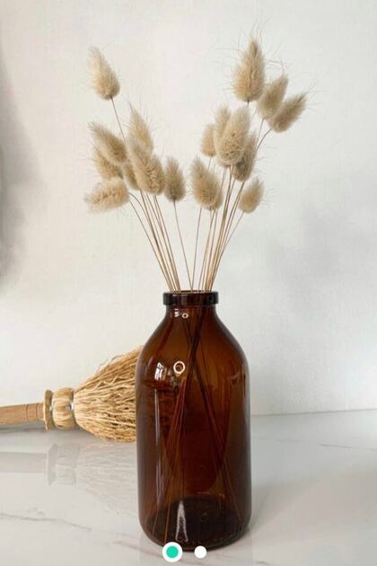 250 Ml Amber Kahverengi Mini Cam Vazo