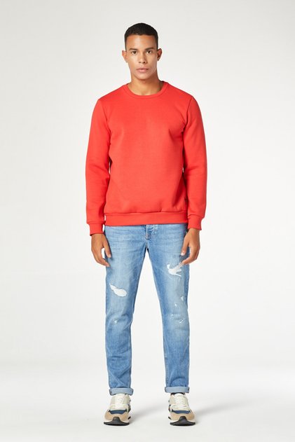 Erkek Turuncu Sweatshirt Lf2023029