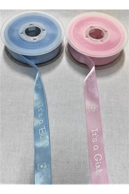 It's a Girl Ribbon - 3 Meters Baby Girl Ribbon (2 cm)