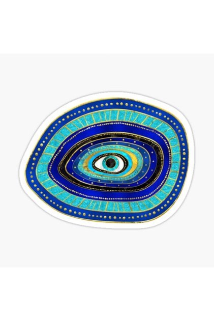 Nazar Boncuğu Model-2 Sticker Oto Yapıştırma Etiket 15cm