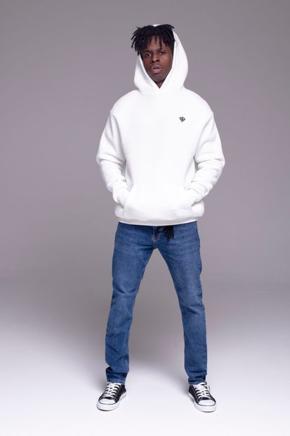Catch Kapüşonlu Oversize Sweatshirt K-391 Beyaz - 4