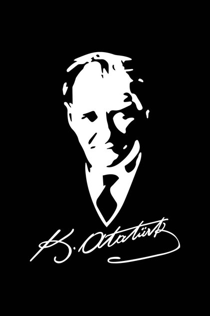 Mustafa Kemal Atatürk Silhouette Sticker Car Sticker 30 cm