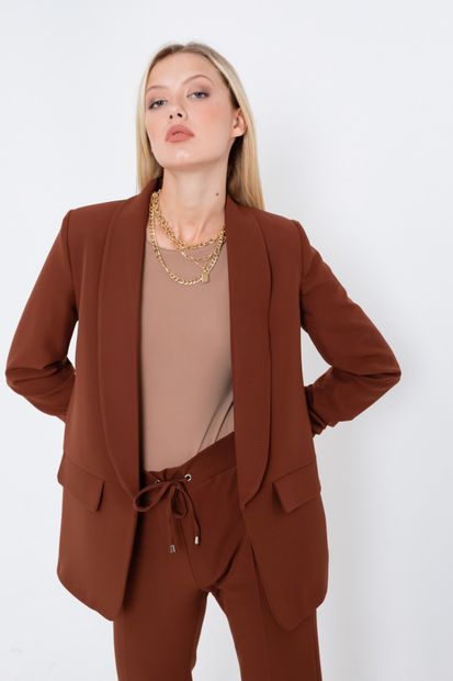 Lafaba Kadın Kahverengi Blazer Ceket - 1