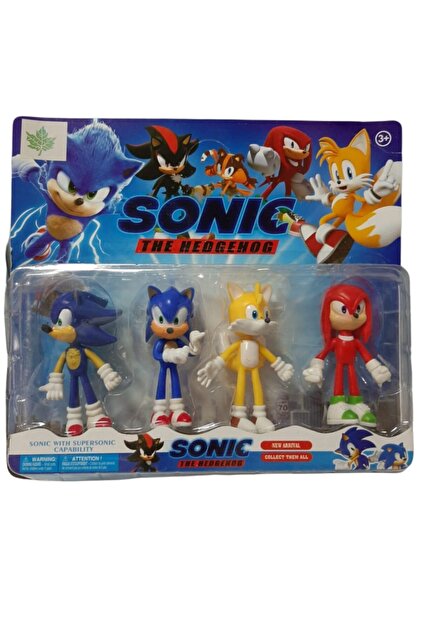Sonic Kirpi Oyuncak Tails-super Sonıc-knuckles- 4'lü Figür