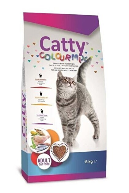 Colourmix Renkli Taneli Yetişkin Kedi Maması 15 Kg