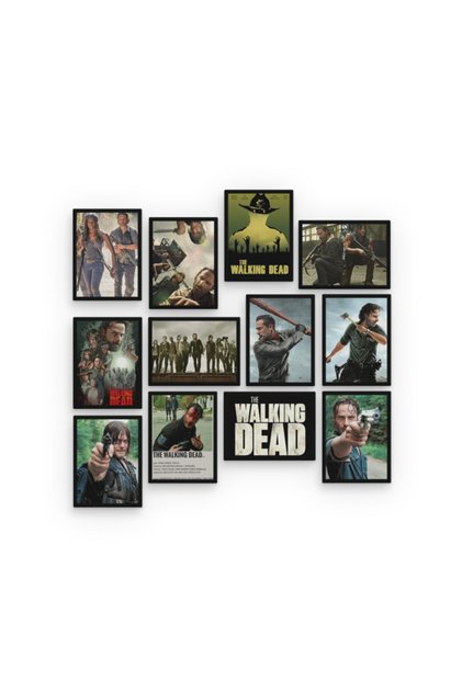 The Walking Dead 12 Parça Ahşap Mdf Tablo Zlltb436