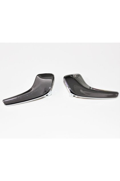 Opel Corsa D Right and Left Interior Door Handle Chrome Glossy Set of 2