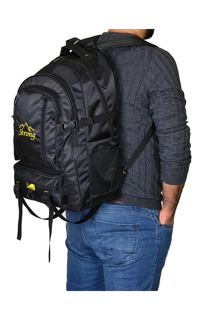 Unisex Black Large Size Backpack Mountaineer Bag Travel Camping Bag