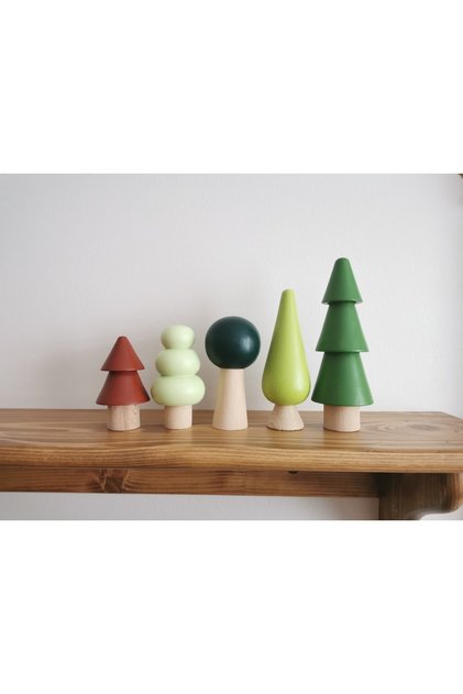 Mesu 5-Piece Waldorf Wooden Tree Play Set Summer