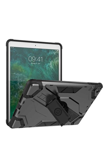 MOBAX Apple Ipad Mini 2 Kılıf Zırh Tank Tablet Silikon Case Gri A1489 A1490 A1491 - 1