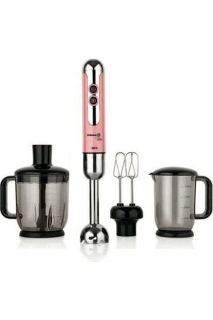 Mia Mega Blender Set Pembe/krom-447