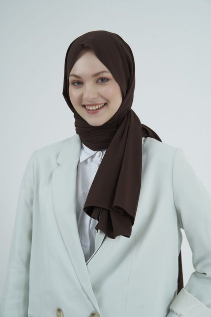Women's Cotton Cotton Shawl Bitter Brown - 4