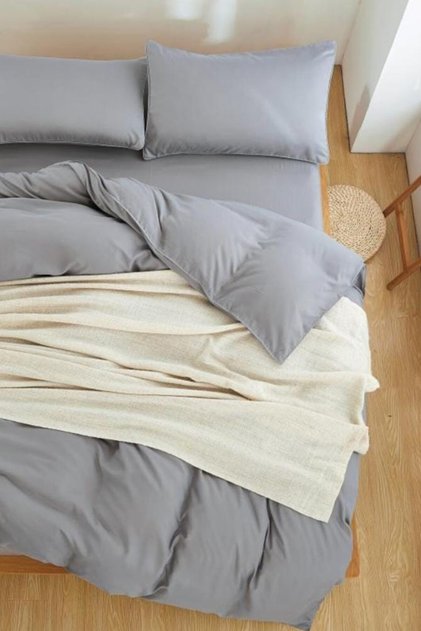 Einzelbett-Bettbezug-Set mit elastischem Laken