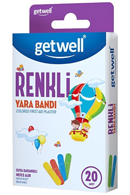 Getweell Renkli Yara Bandı 20 Adet