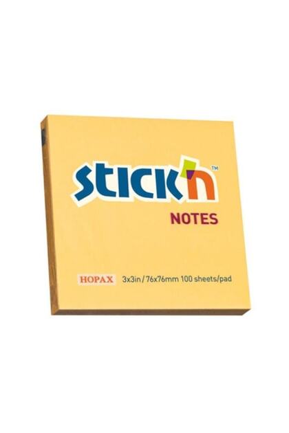 ورق ملاحظات لاصق Hopax Stickn (12 قطعة) 100 Yp 76x76 برتقالي باستيل 21391