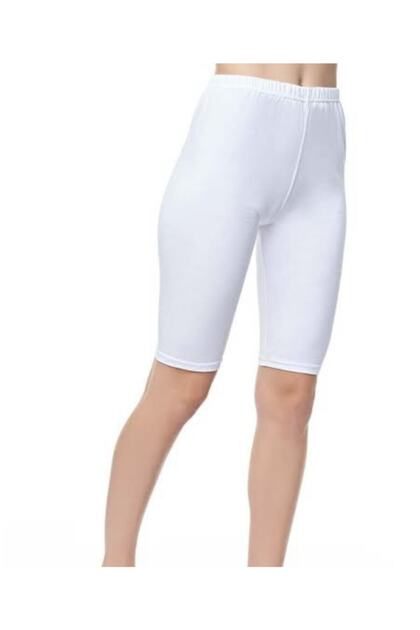 0158 Short Combed Cotton Tights White 2-Piece
