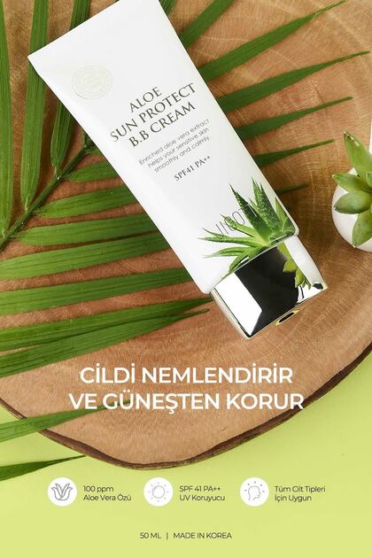 Jigott Gne Koruyucu Ve Nemlendirici Bb Krem Aloe Sun Protect Bb Cream Spf  41 Pa ++ - Fiyat, Yorumlar