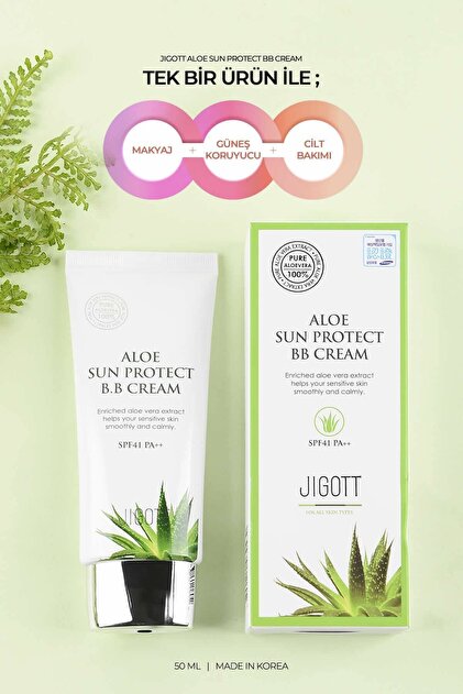 Jigott Gne Koruyucu Ve Nemlendirici Bb Krem Aloe Sun Protect Bb Cream Spf  41 Pa ++ - Fiyat, Yorumlar