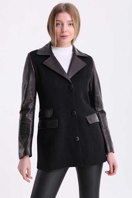 Siyah Blazer Kaşmir Ceket