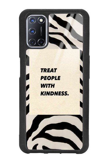 Oppo A52 - A72 Glossy Phone Case with Zebra Motto Design
