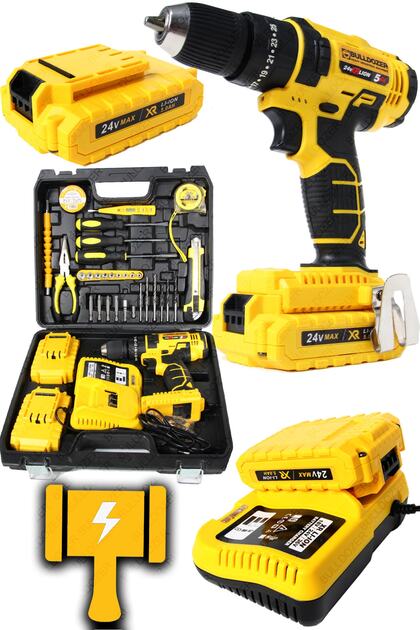 Bulldozer Maximum Set 36 Parça Setli Darbeli Akülü Vidalama Şarjlı