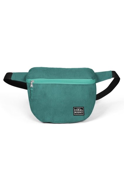 Faux Leather Green Waist Bag