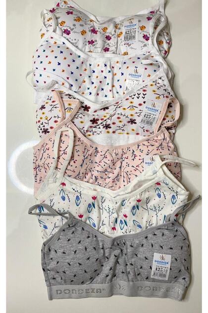 Pack of 6 Patterned Bustier with Hanging Pads