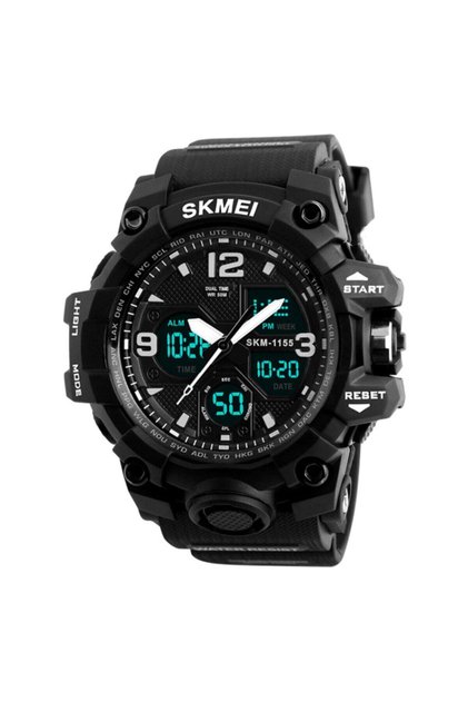1155b Men's Wristwatch Digita - Analog Screen Silicone Cord