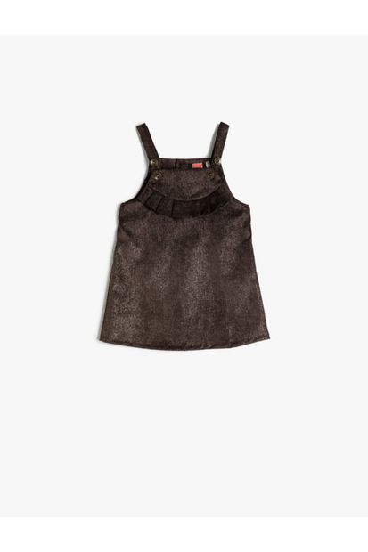Koton Kahverengi Kız Bebek Elbise - 1
