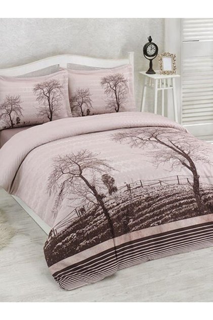 Ranforce Nevresim Takımı Tek Kişilik Wood Kahve