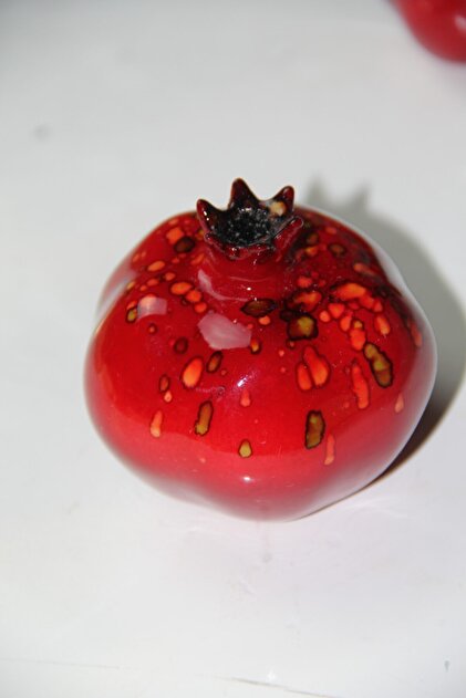 Doremcy Dekoratif 3'lü Polyester Renkli Nar Süs Set Hediyelik Obje