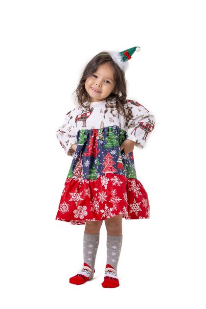 Girl's Gypsy Skirt Christmas Dress Crown New Year's Red Party Christmas