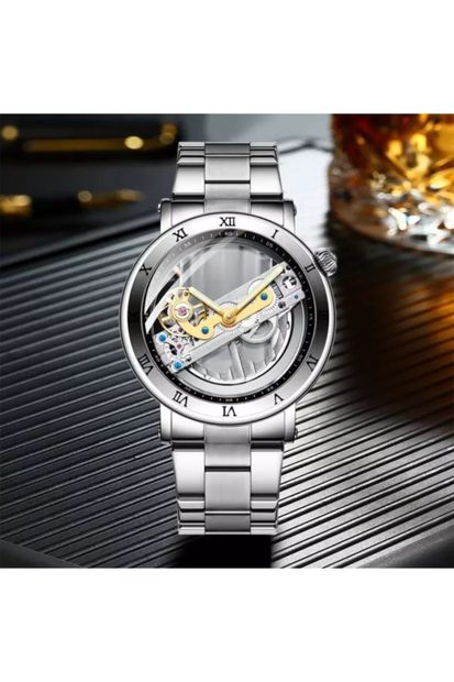 Forsining Elite Watch Tr Automatic Selfwind Watch Silver - 3