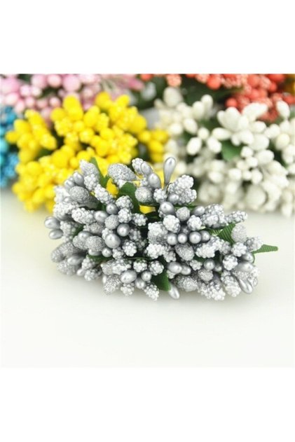 Floare Cipso argintie – Decor cu flori artificiale, ornament pentru masă, fundal