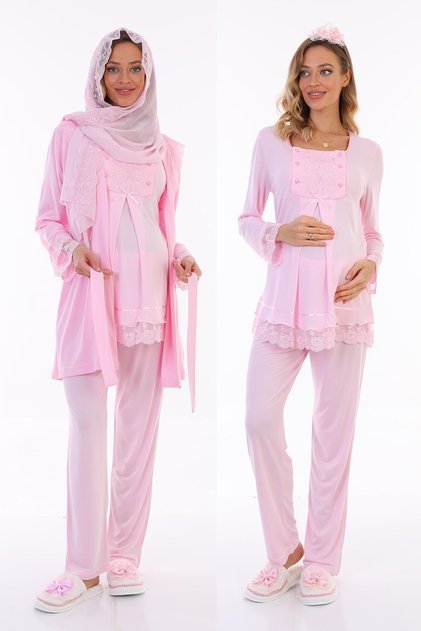 Pink Hijab Maternity Maternity Set of 6 with Dressing Gowns 30440