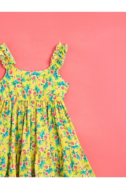 Koton Kız Çocuk Çiçekli Elbise - 3