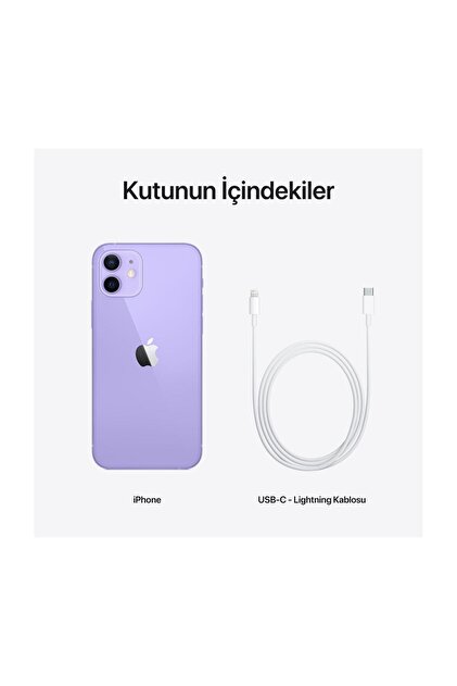 Apple iPhone 12 64 GB Mor Cep Telefonu Aksesuarsız Kutu (Apple