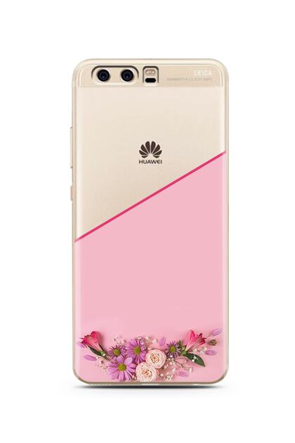 Super Transparent Silicone Phone Case with Cut Flower Design Huawei P10