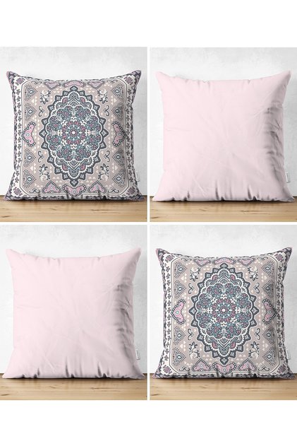 Double Sided Digital Printed Decorative 4-Piece Suede Pillow Throw Pillow Cover Set