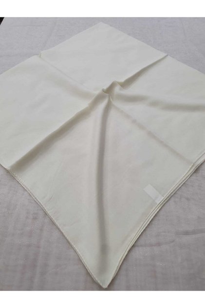 Women's Beige Stitched Writing 100x100cm