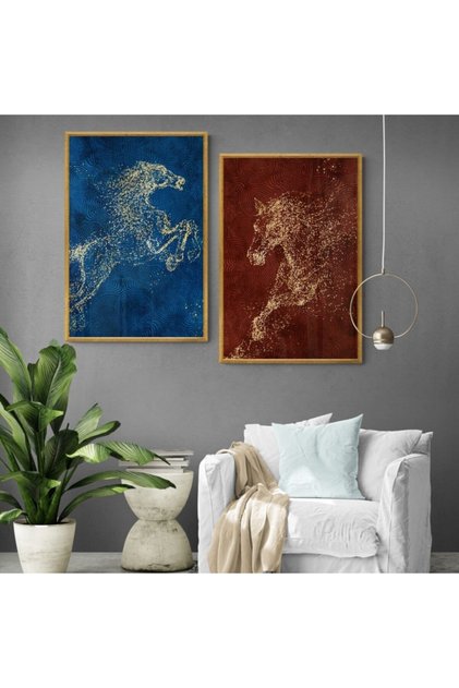 Framed Abstract Wooden Painting