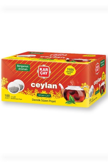 Ceylan Bergamot Aromalı Demlik Poşet Çay 320Gr (100 Adet x 3.2Gr)