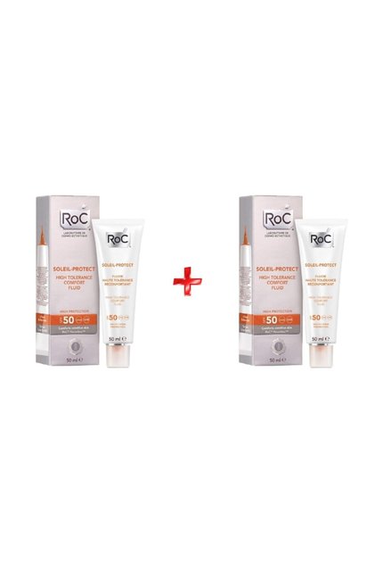 Sunscreen for Sensitive Skin -soleil Protect High Tolerance Comfort Fluid Spf 50 2 Pieces