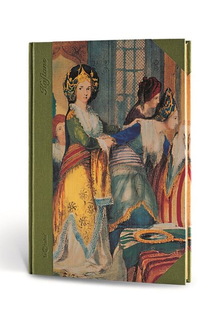 Ottoman Caftan Journal Striped Sultan Green