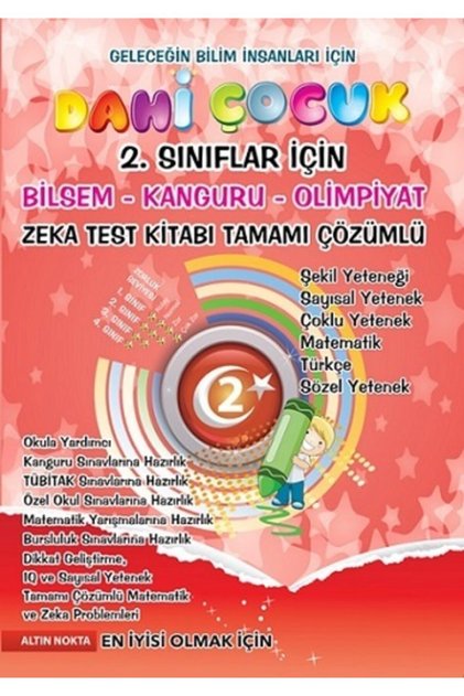 2. Sınıf Dahi Çocuk Bilsem Kanguru Olimpiyat Zeka Kitabı